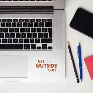 Get Outside Bus Sticker