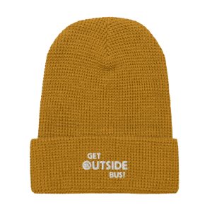 Get Outside Bus waffle beanie camel, front view